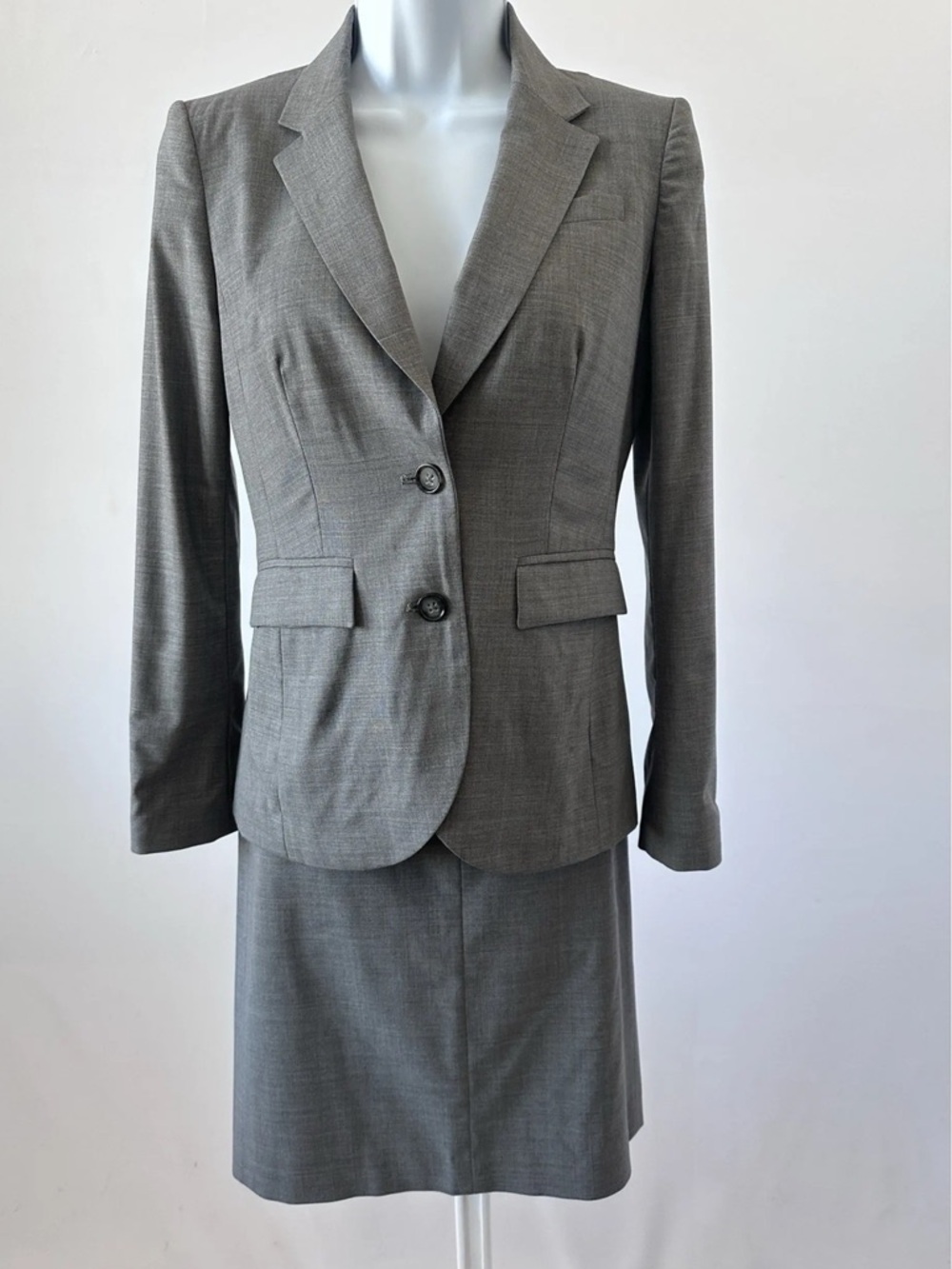 Banana Republic Gray Women's Wool Two-Piece Suit
